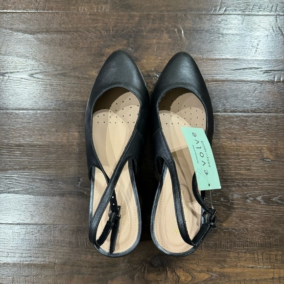 Easy Spirit Evolve Evrita Black Leather Heels Size 9 Women - Picture 7 of 12